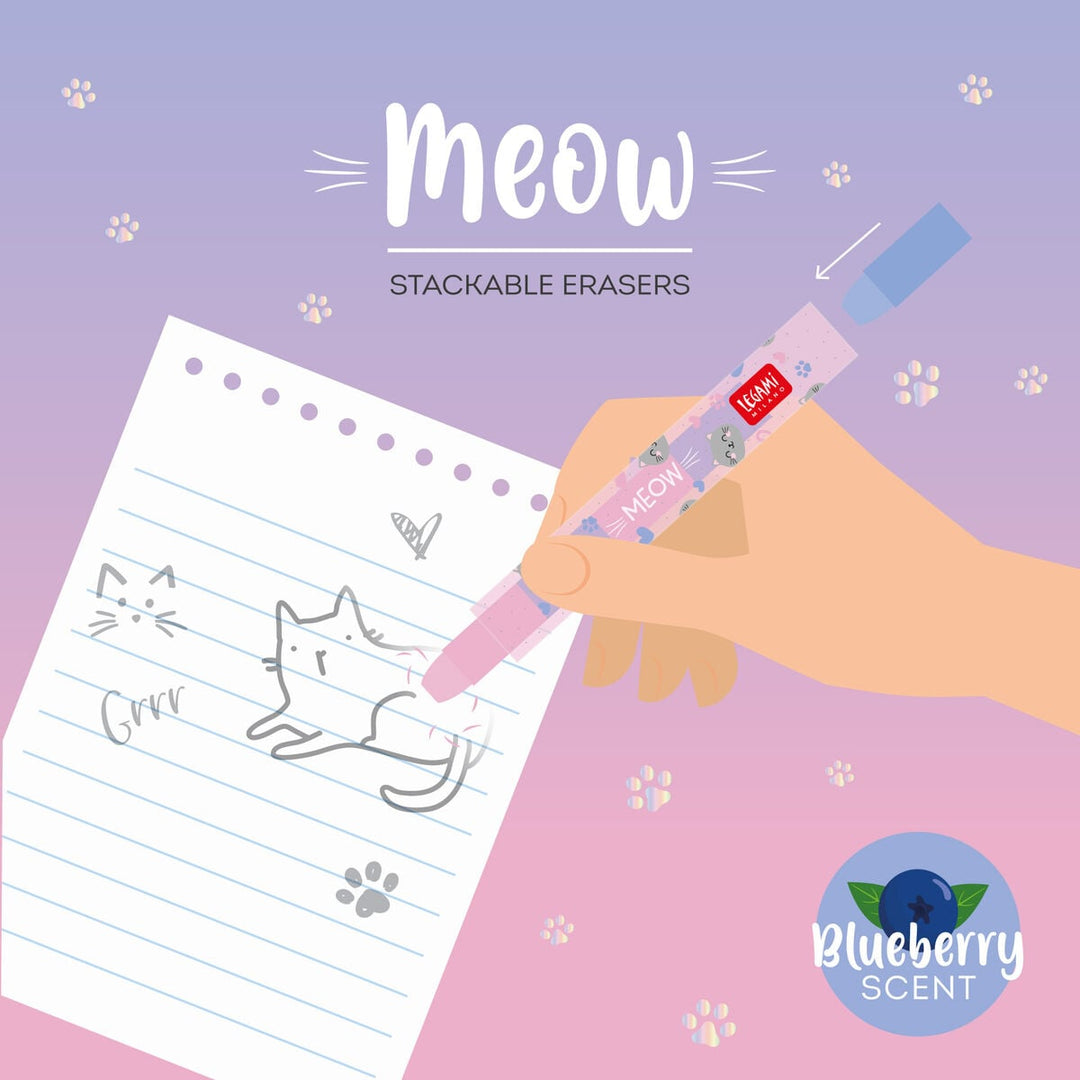 Gomas de borrar apilables - Meow - Kitty