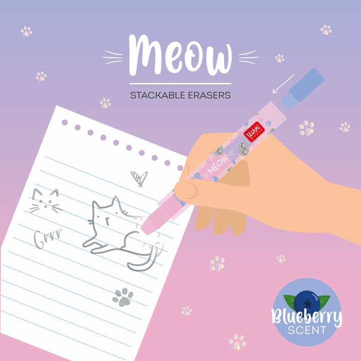 Gomas de borrar apilables - Meow - Kitty