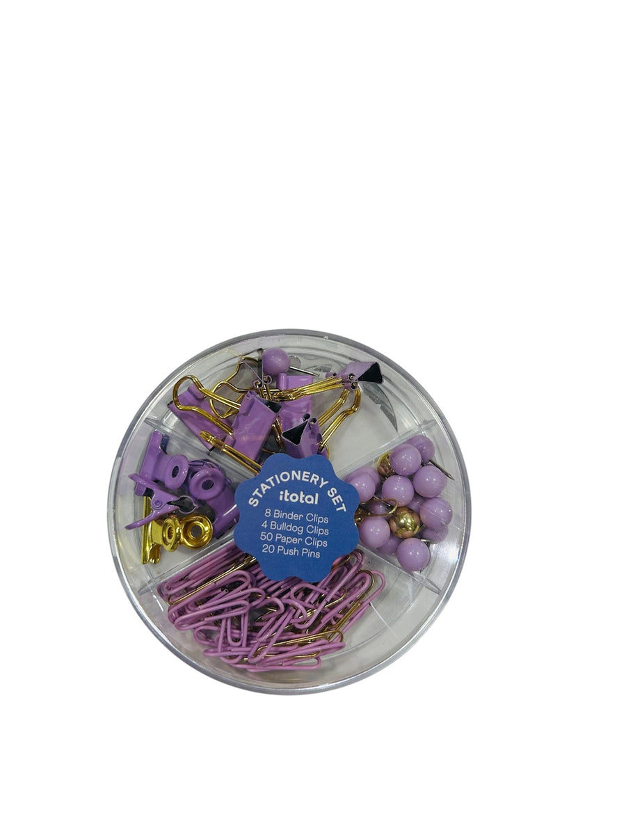 Set papeleria lila