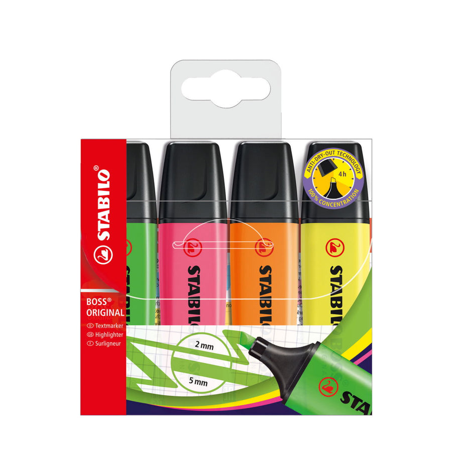 Stabilo Boss Original estuche 4 unidades