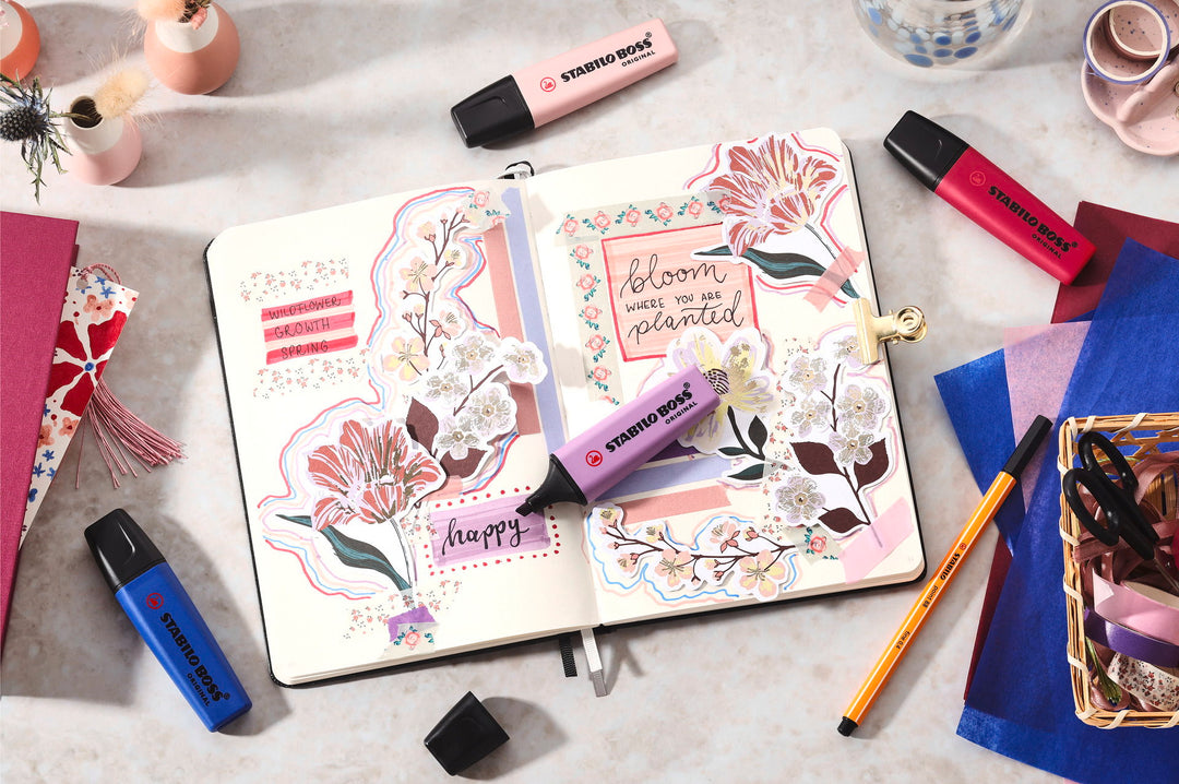 Estuche 10 Stabilo Boss Nature Colores Wildflower Edition