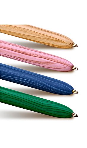 Boligrafo Bic 4 Colores efecto Madera
