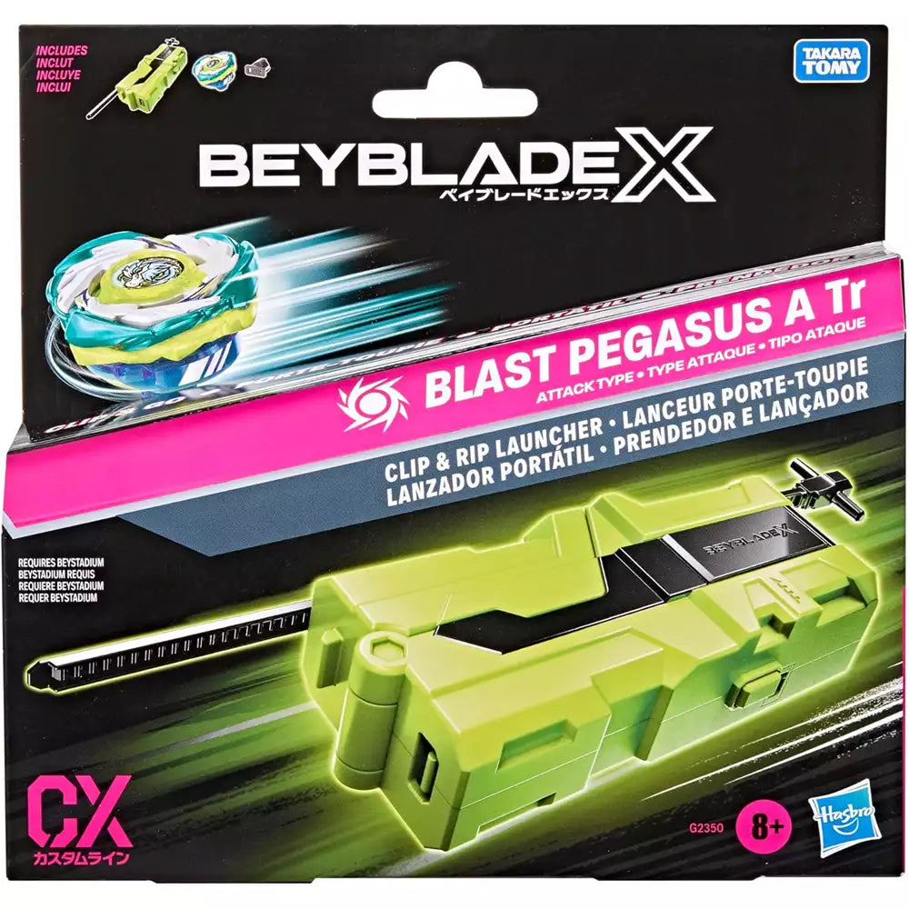Beyblade X Set de Lanzador Verde con Peonza Blast Pegasus A Tr