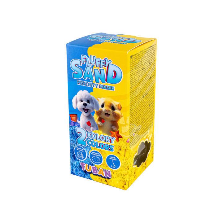 Tuban Conjunto Fluffy Sand azul y amarillo 2 x 70 g