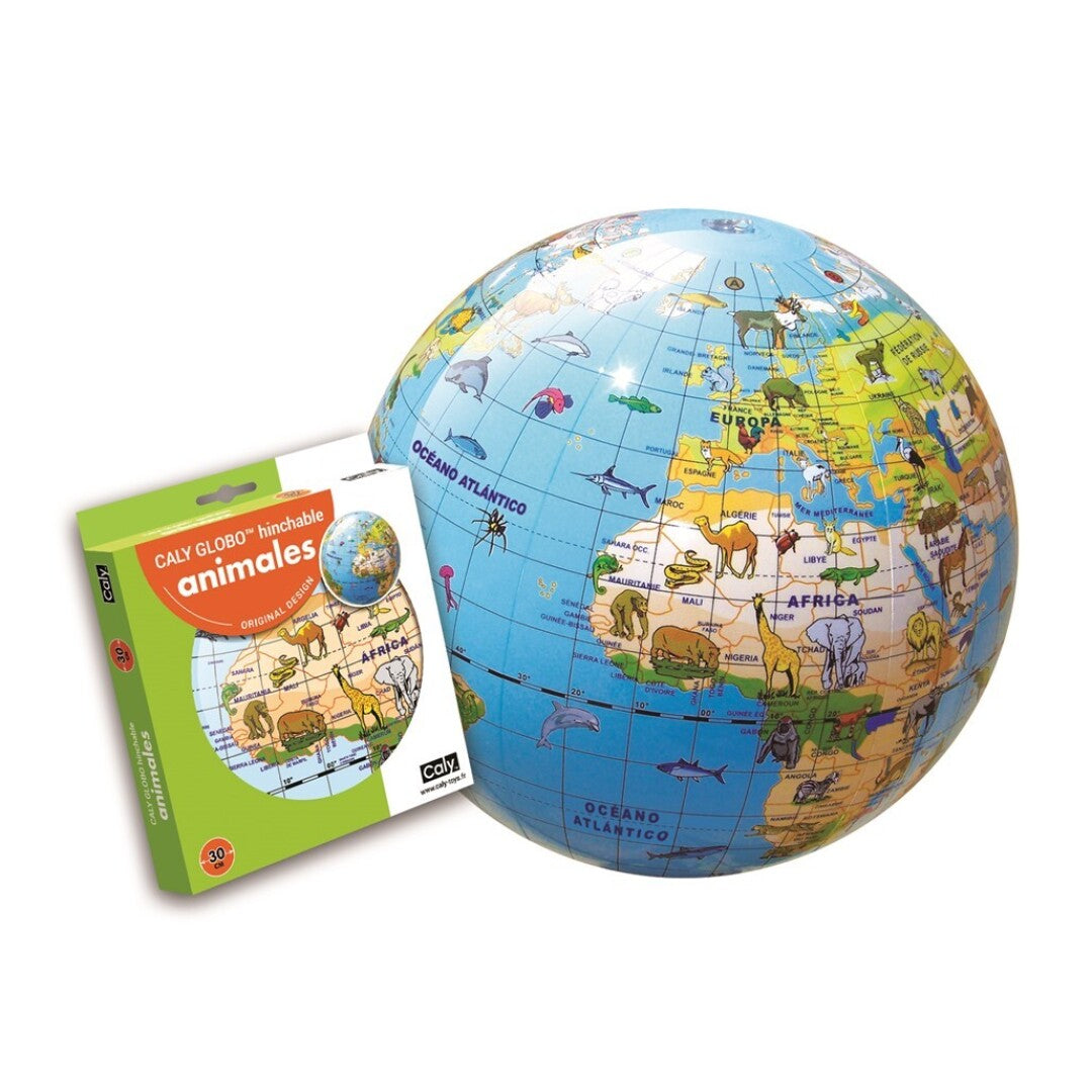 Globo terráqueo animales 30 cm