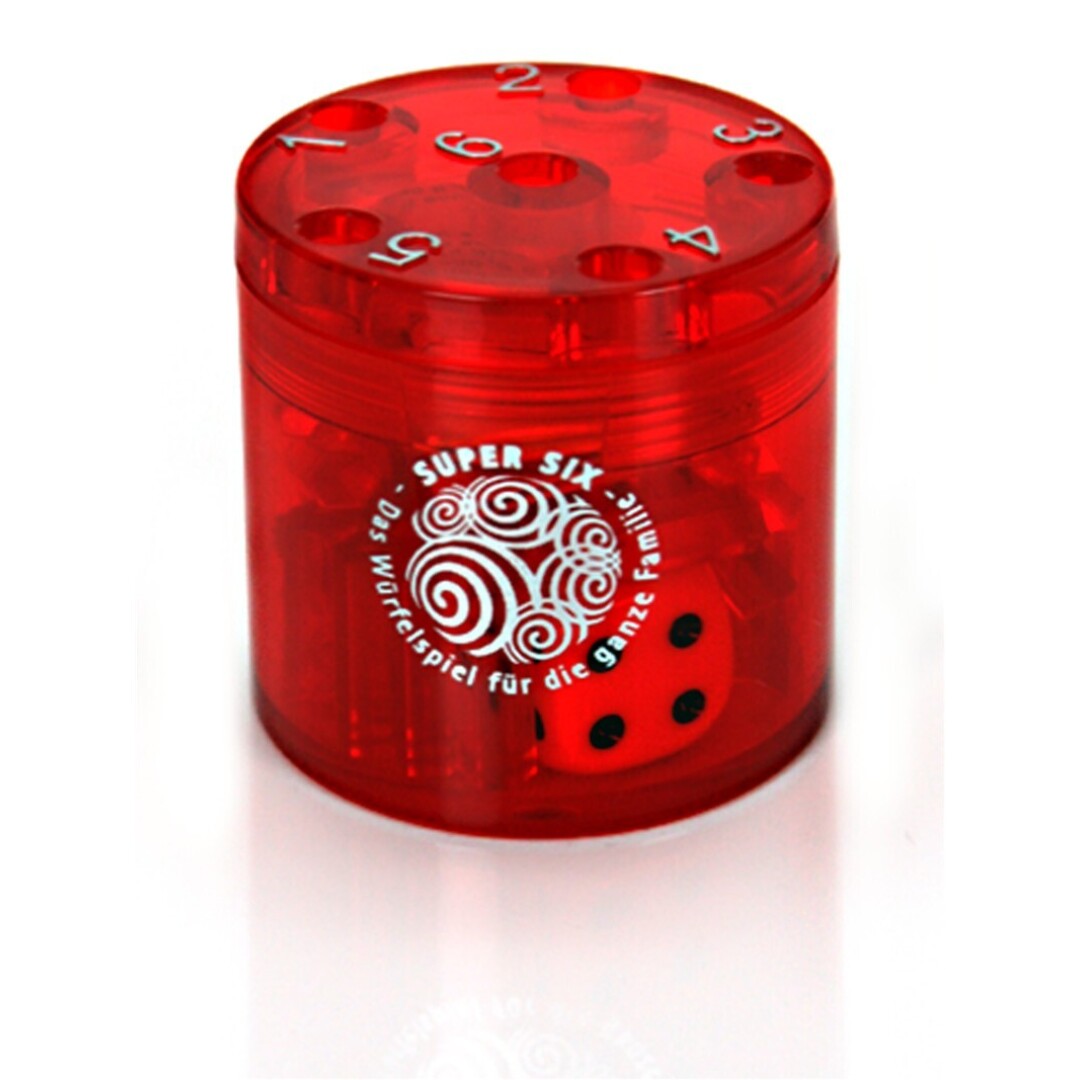 Super Six Rojo, Ø 5 cm, juego de viaje