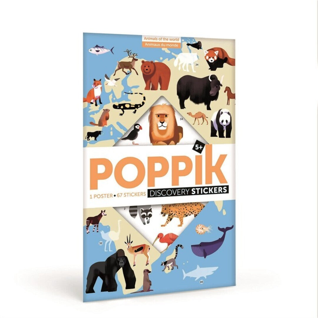 Gran Póster de Pegatinas "Animales del mundo"