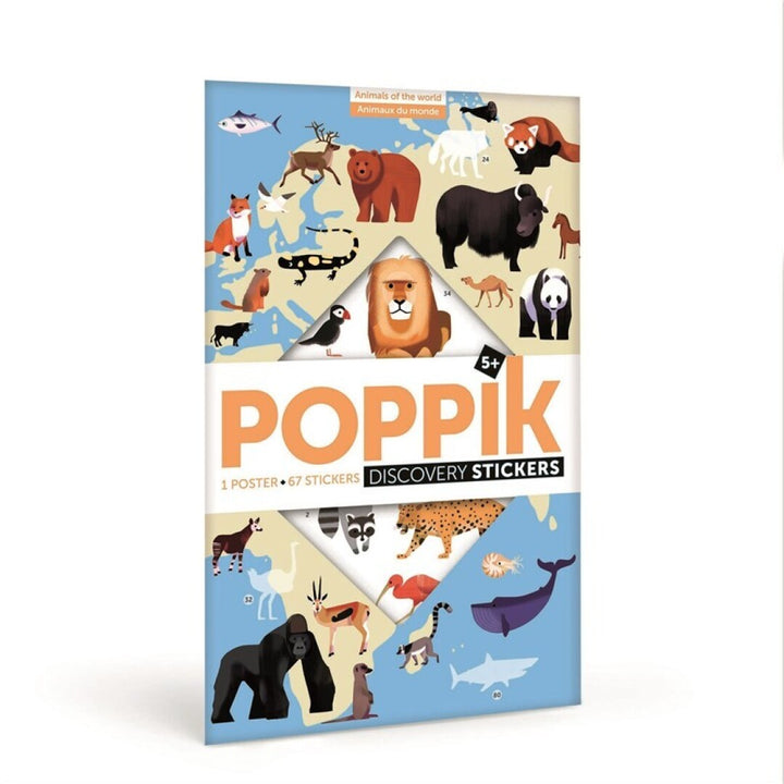 Gran Póster de Pegatinas "Animales del mundo"