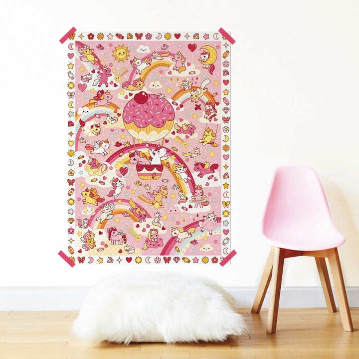 Póster Creativo Unicornios +150 Pegatinas