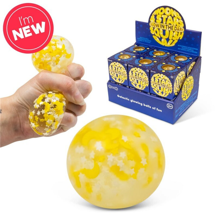 Luna y estrellas Squishy brilla en la oscuridad