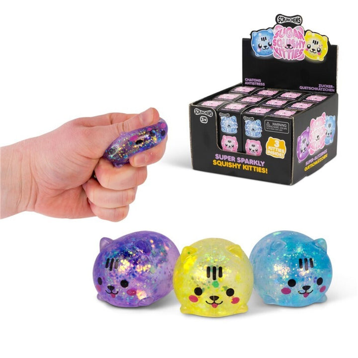 Scrunchems Diddy Sugar Squishy Kitties 3 piezas