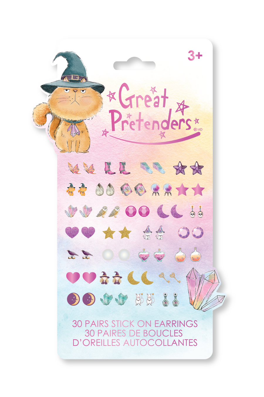 Pendientes adhesivos de gato gruñón mágico (30 pares)