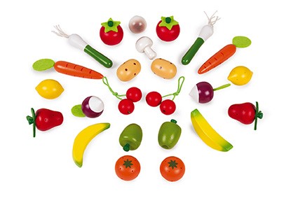 Cesta de 24 frutas y verduras