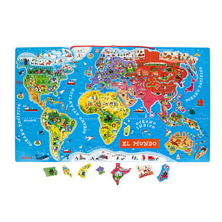 Puzzle magnético atlas mundial versión en español