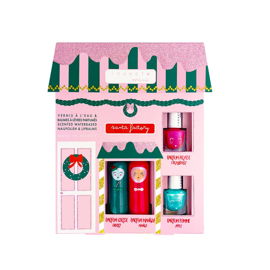 Charlotte House: 2 bálsamos labiales cereza y mango y 2 esmaltes uñas turquesa (aroma manzana) y fucsia (aroma fresa)