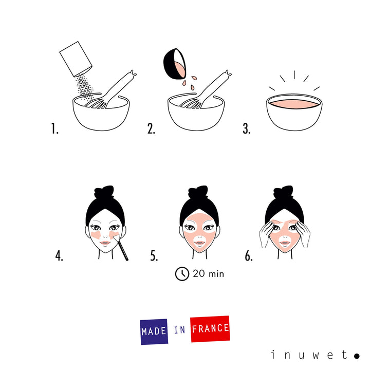 Set completo DIY mascarilla facial peel-off en polvo