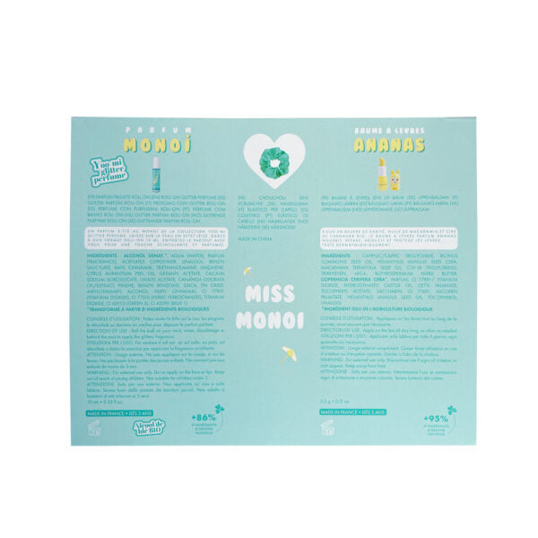 Set regalo Miss Monoi: perfume, scrunchie y labial de piña