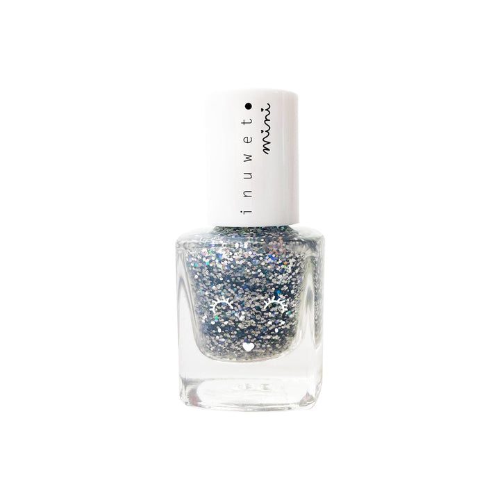 Esmalte de uñas a base de agua Kids - Purpurina plateada Aroma Vainilla