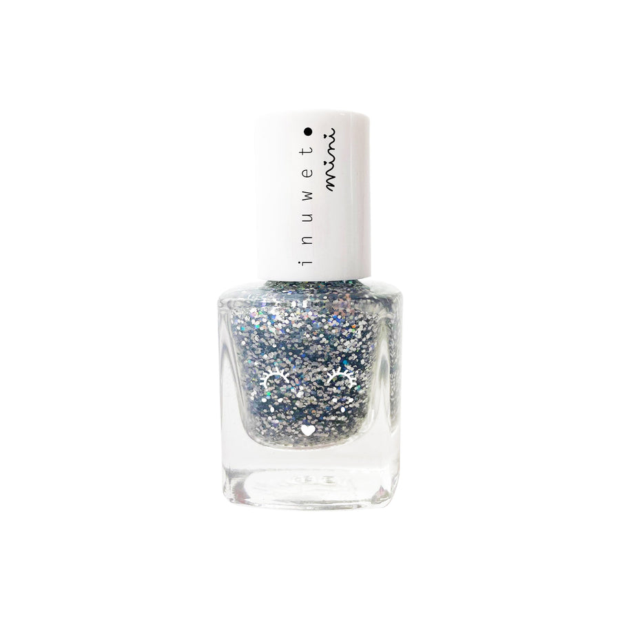 Esmalte de uñas a base de agua Kids - Purpurina plateada Aroma Vainilla