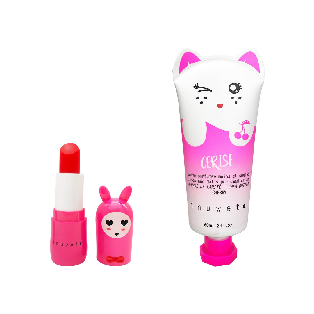 Set de regalo Wiz: bálsamo labial y crema de manos - Cereza