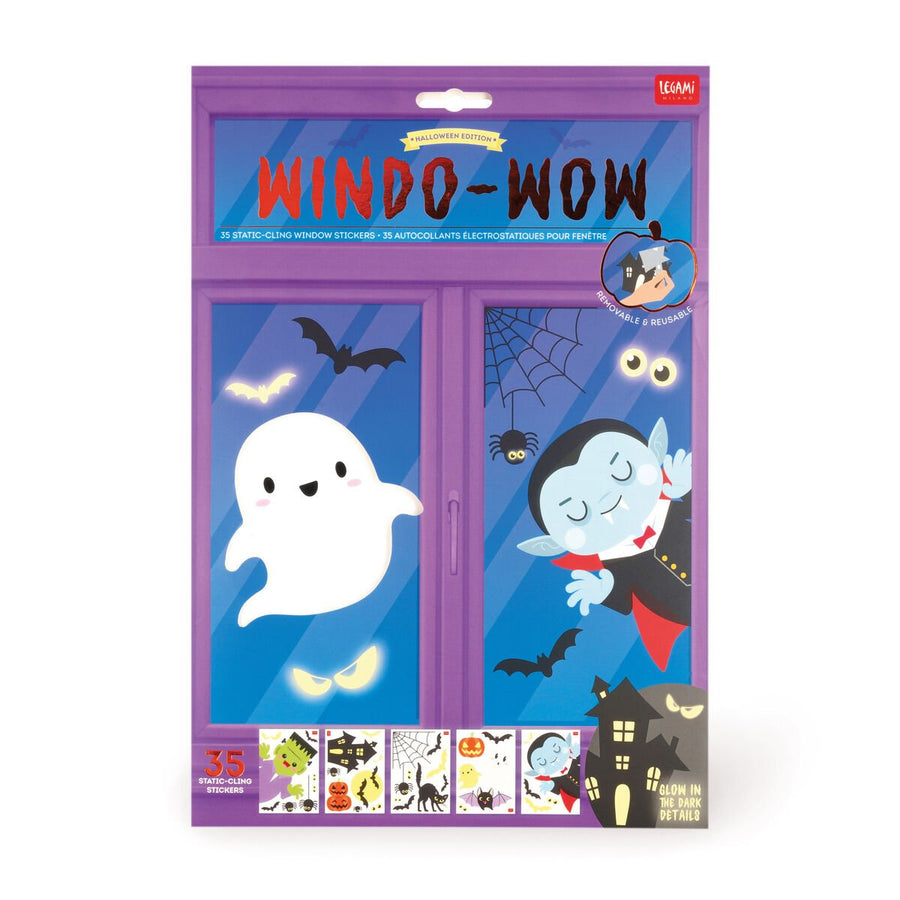 Set de 35 Adhesivos Electrostáticos Para Ventanas - Windo-Wow- Halloween