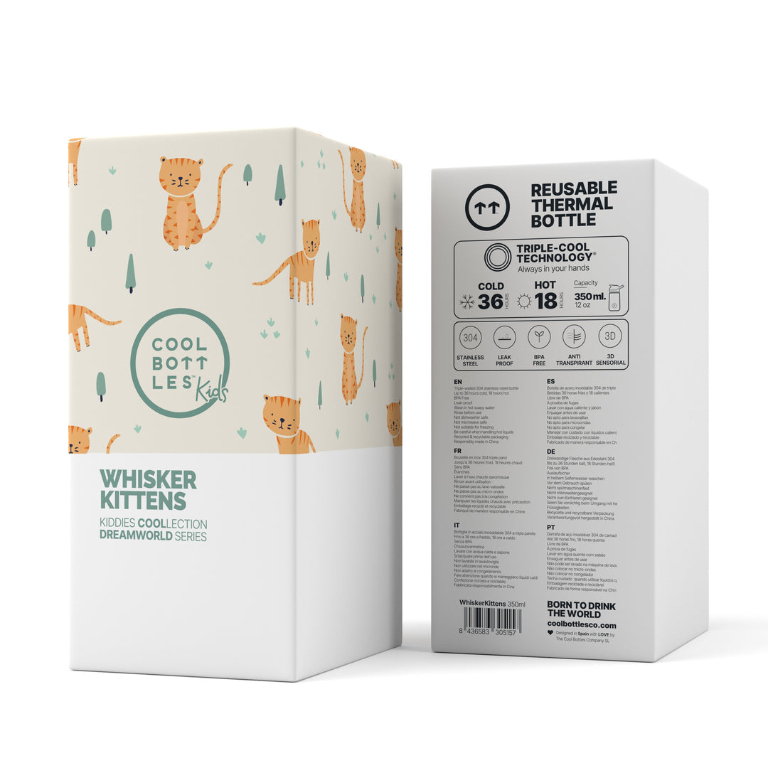 The Kiddie Bottle - Whisker Kittens 350ml