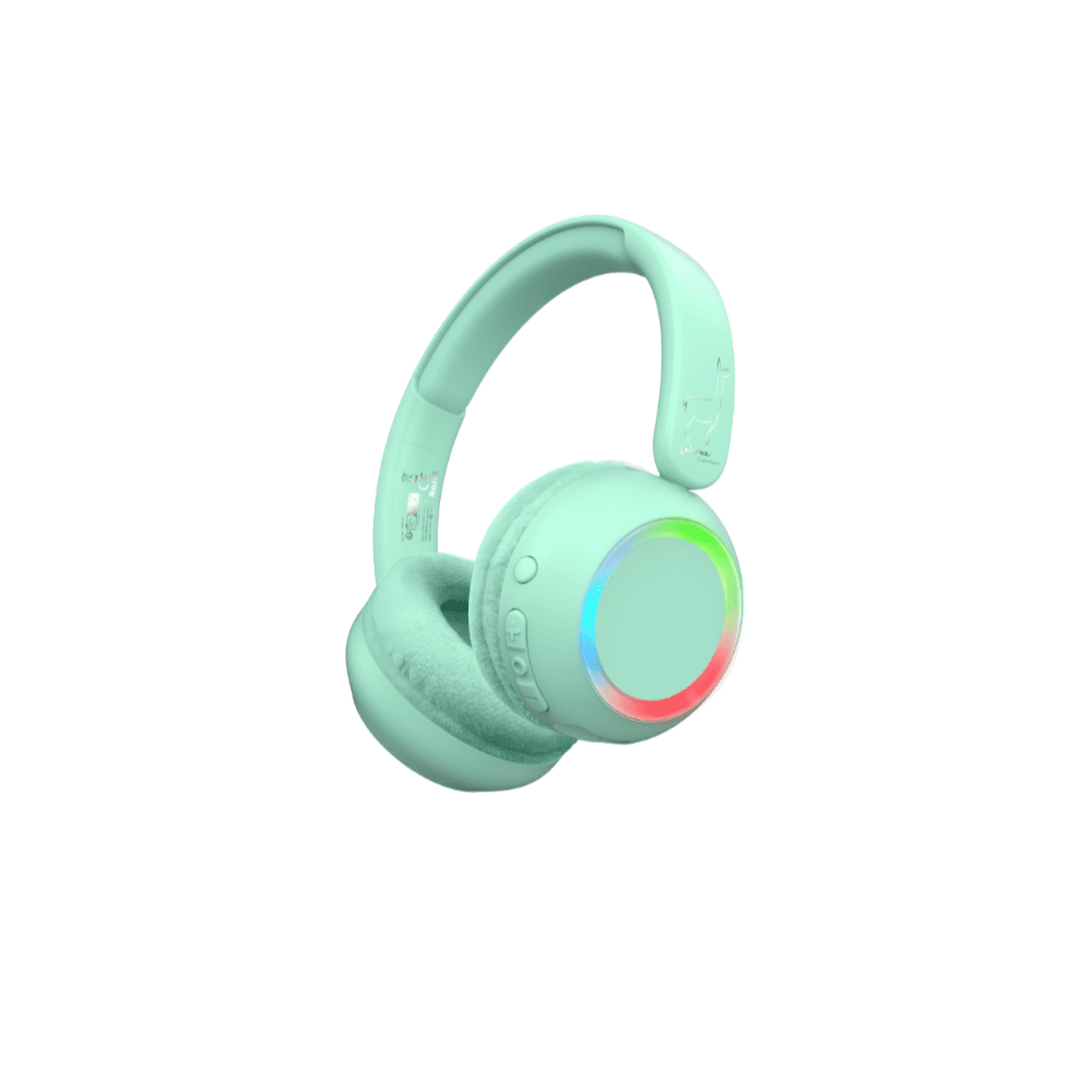 Auriculares con luz ambiental - Verde menta