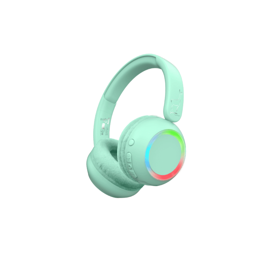 Auriculares con luz ambiental - Verde menta
