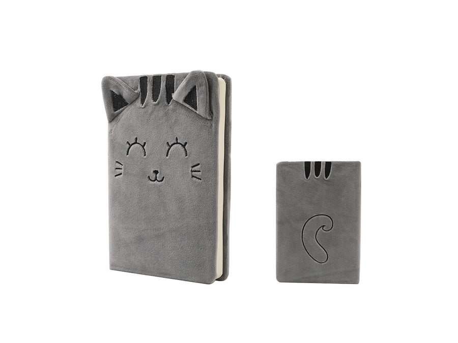 Libreta plush - Grey Cat