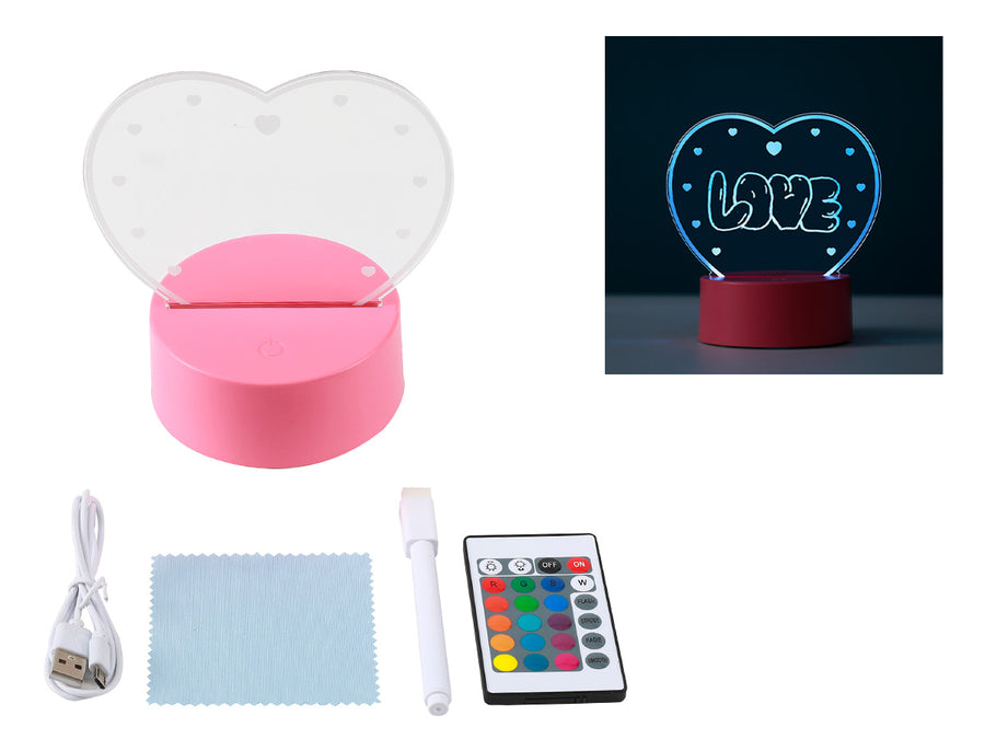 Lámpara LED 3D DIY - Follow your Heart