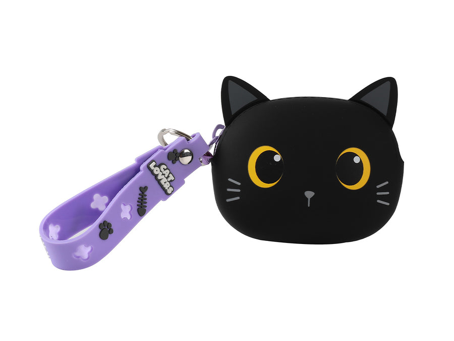Monedero de silicona - Black Cat