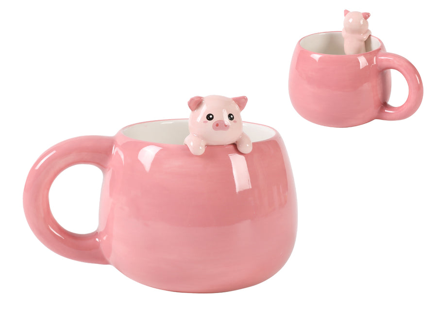 Taza de cerámica con Charm Piggy