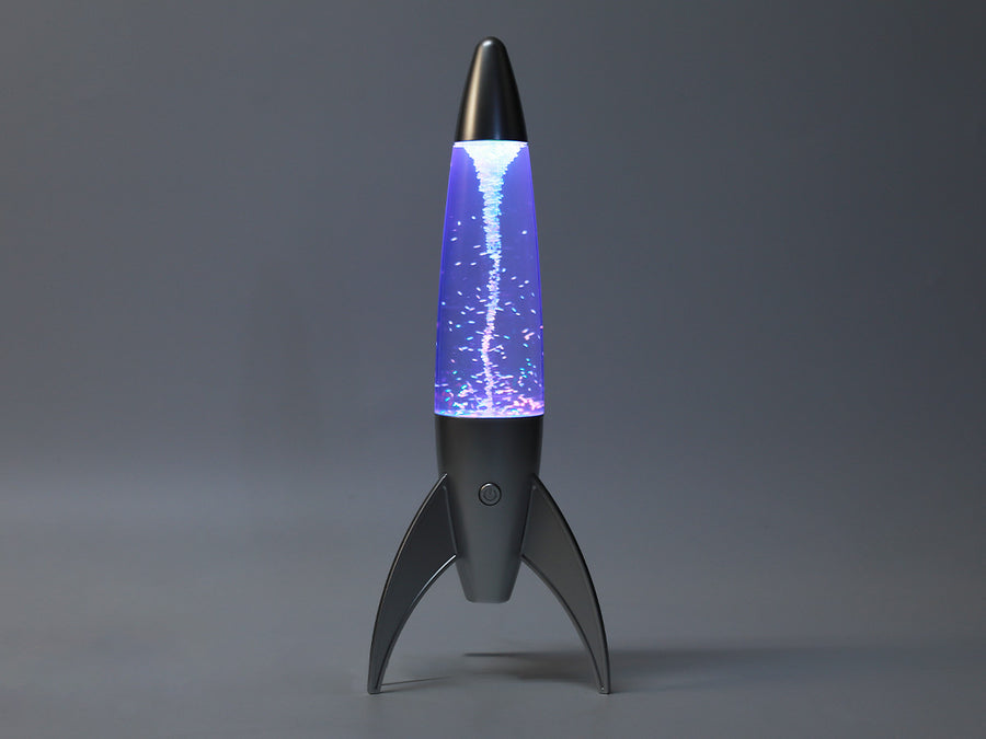 Lámpara tornado con forma de cohete