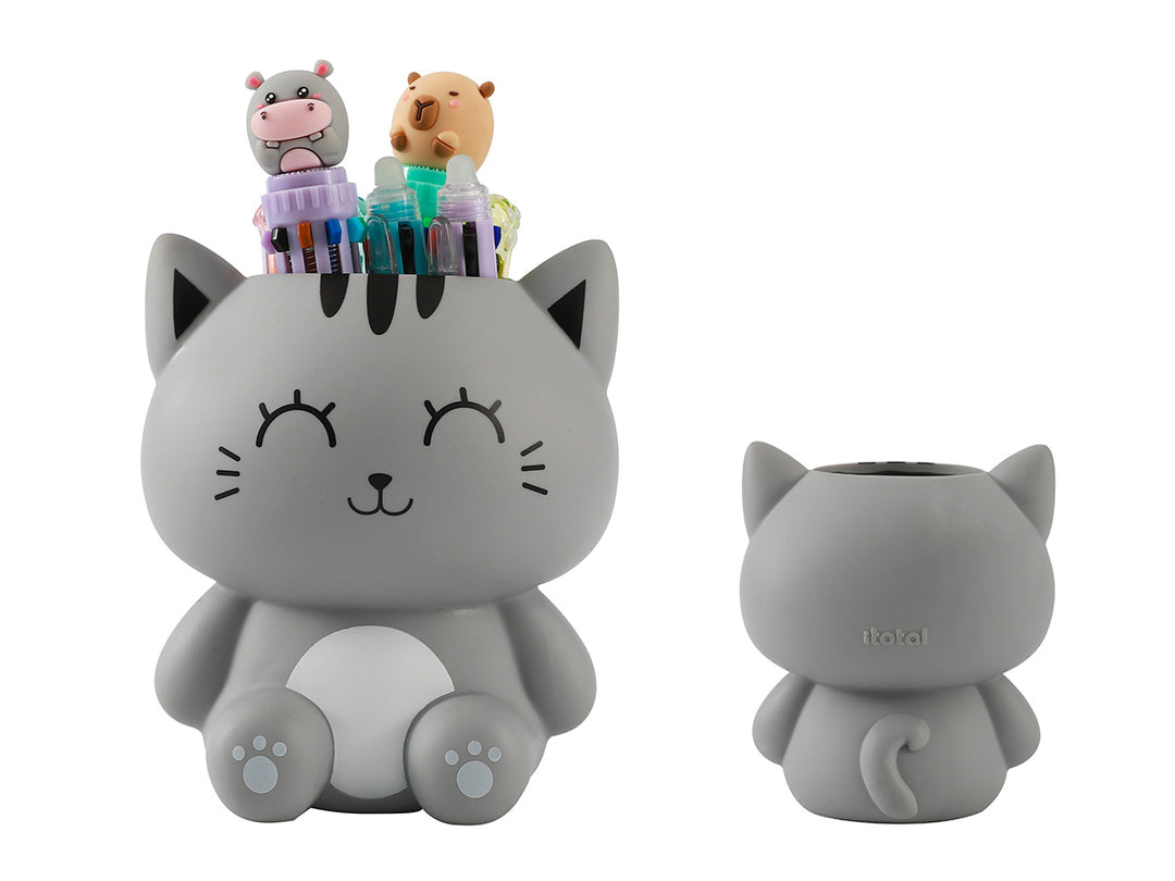 Portabolígrafos 3D - Grey Cat