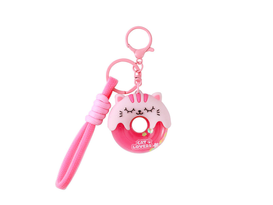 Llavero Donut Pink Cat