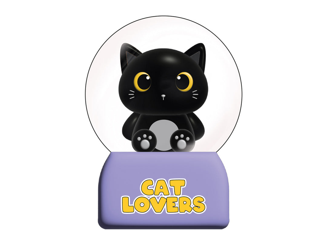 Bola de nieve Black Cat con luz