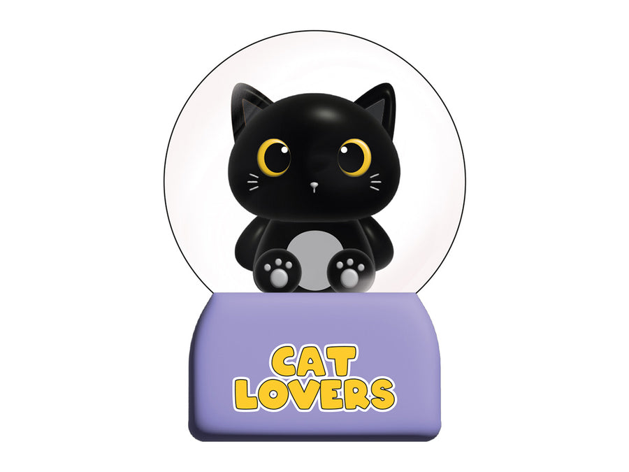 Bola de nieve Black Cat con luz