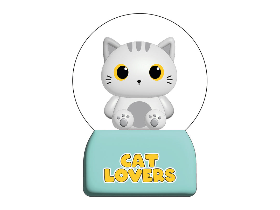 Bola de nieve White Cat con luz