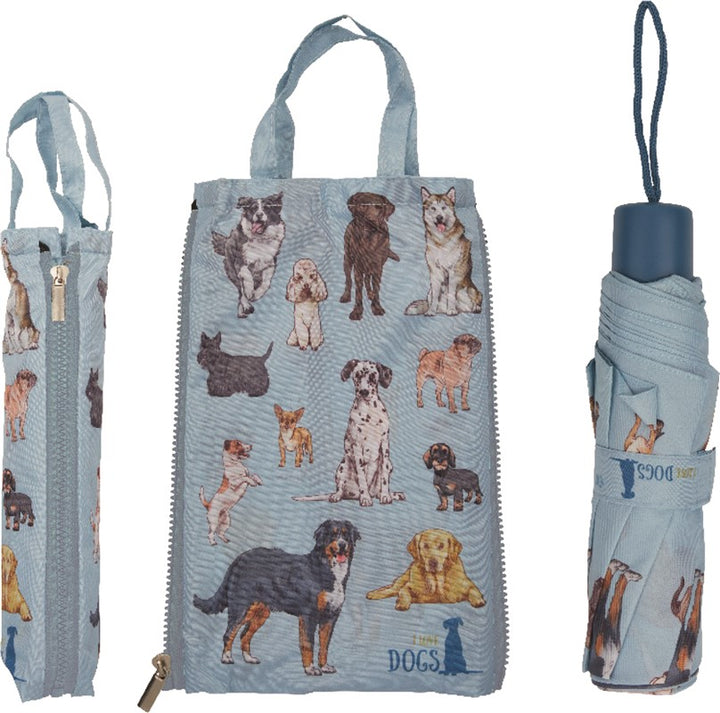 Paraguas con bolsa perros - I love cats & dogs