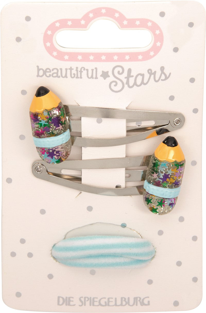 Clips y Gomas para el Pelo Lápices Beautiful Stars