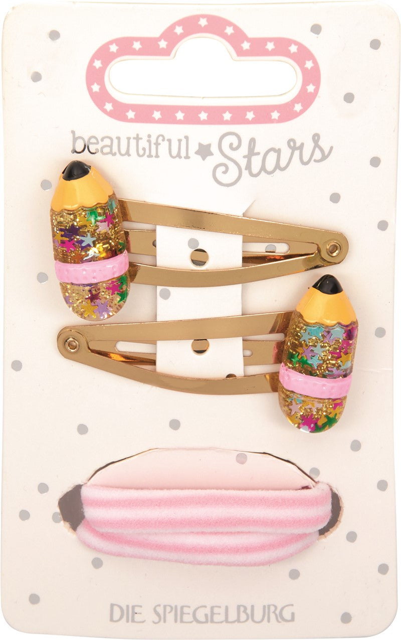 Clips y Gomas para el Pelo Lápices Beautiful Stars