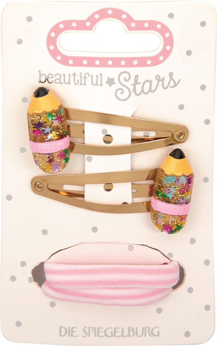 Clips y Gomas para el Pelo Lápices Beautiful Stars