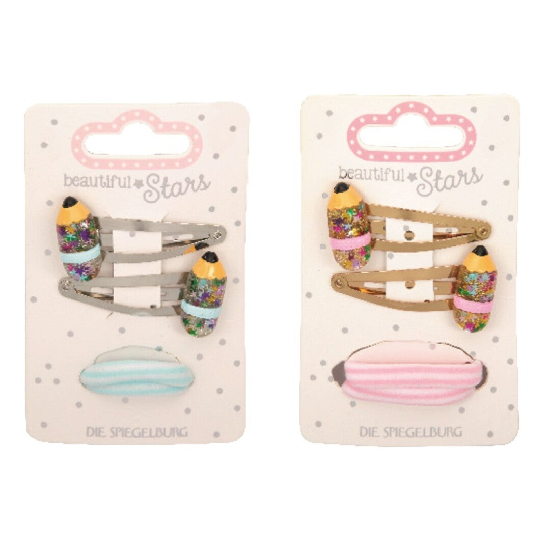 Clips y Gomas para el Pelo Lápices Beautiful Stars
