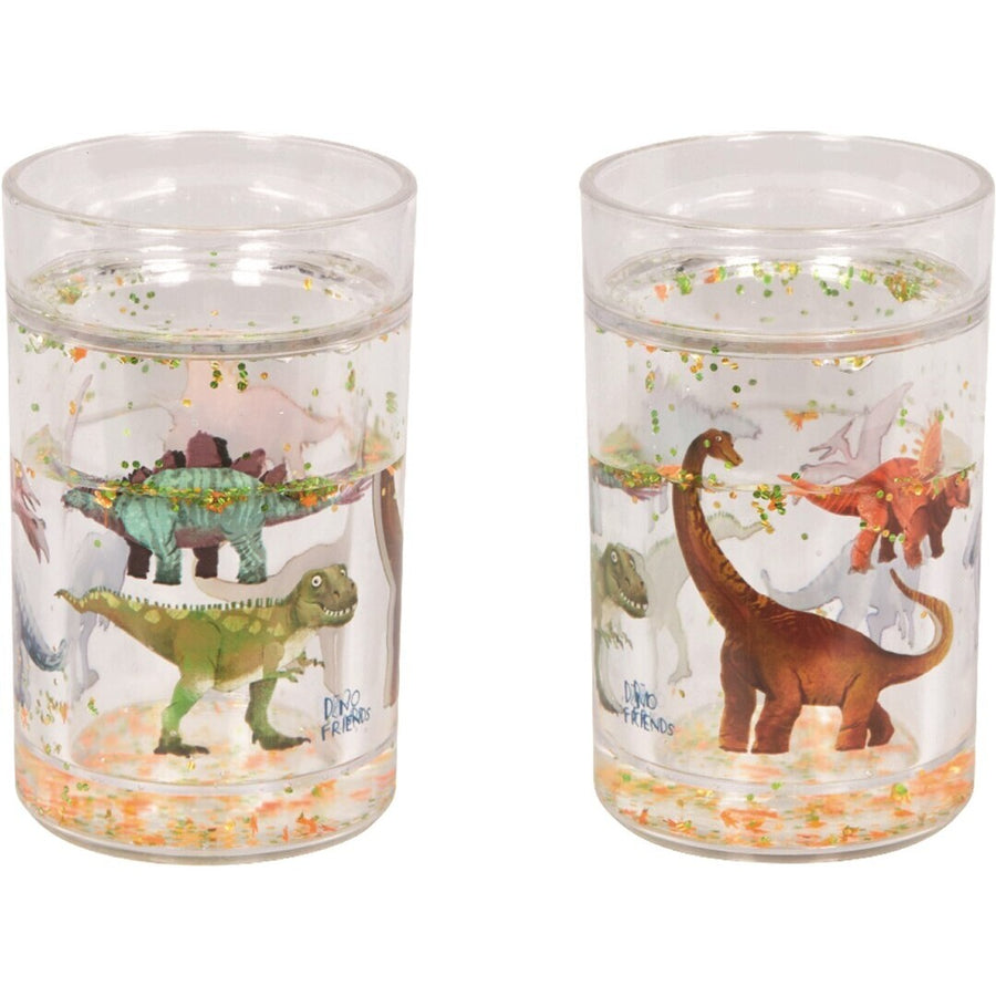 Vaso con Purpurina Dino Friends