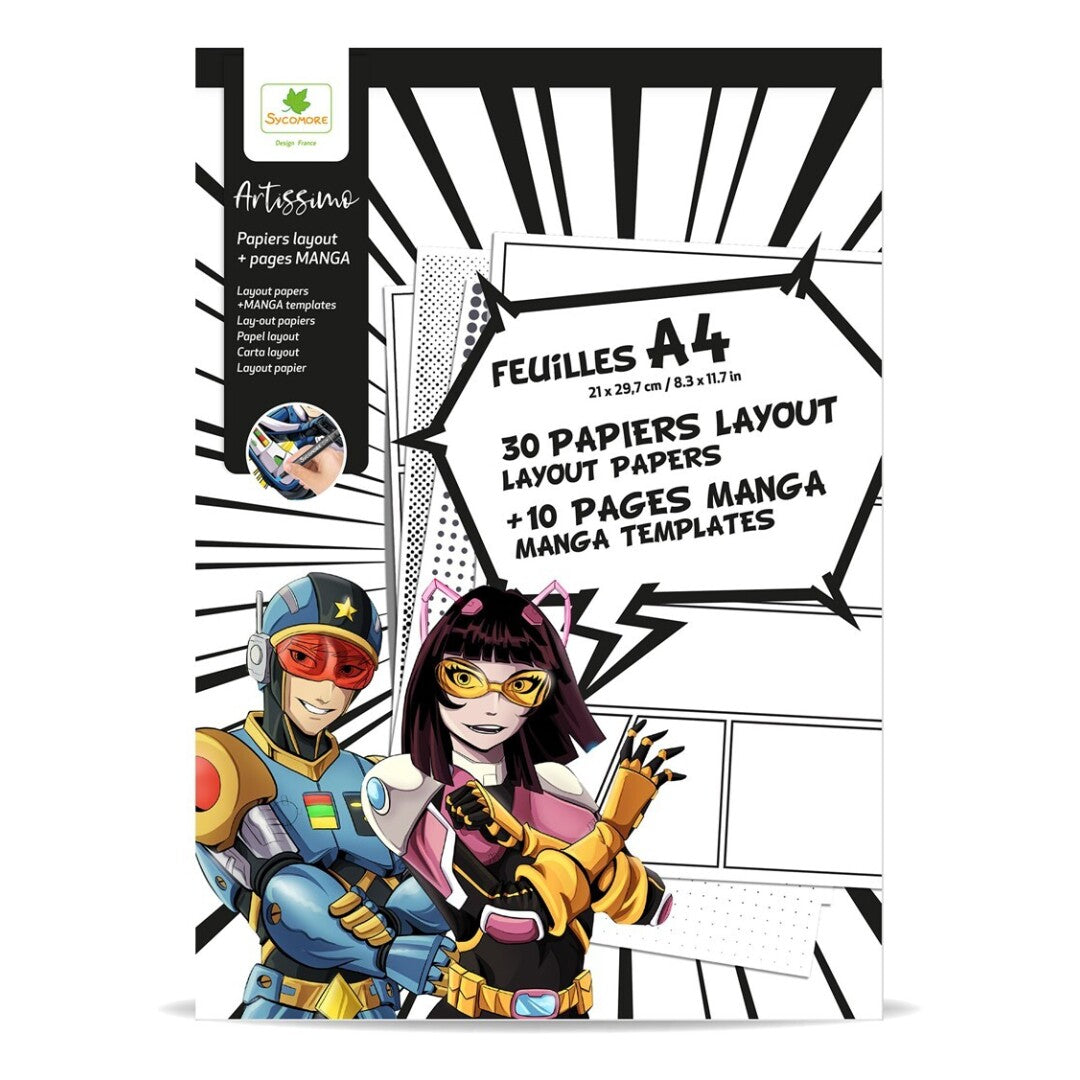 Manga - Maquetación de Papeles Pad A4 + Texturas