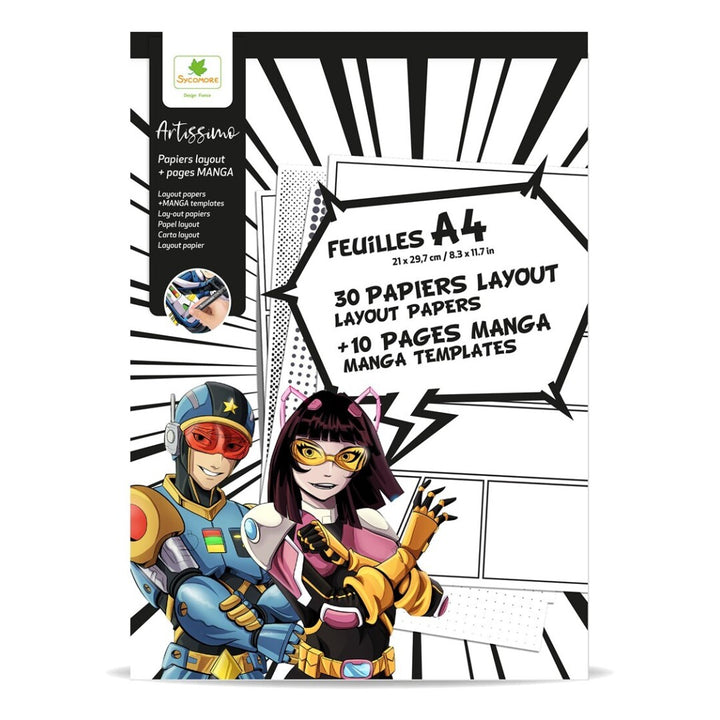 Manga - Maquetación de Papeles Pad A4 + Texturas