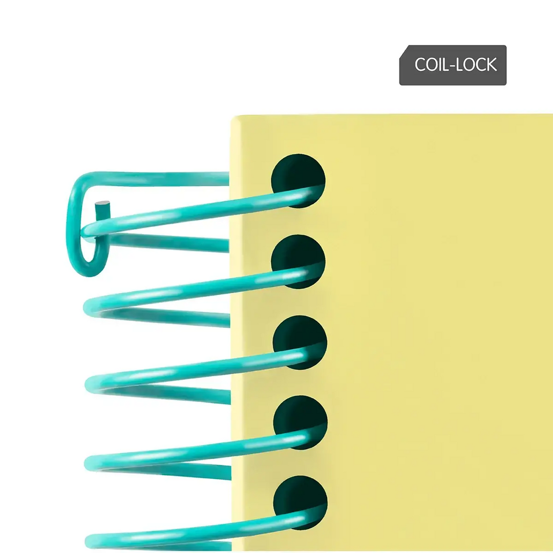 Cuaderno A4 con espiral y tapa dura, papel cuadriculado, 90 hojas de 95gr/m², colección Sunset, rosa