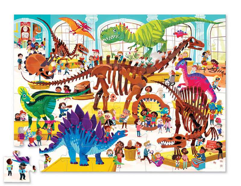 Puzzle Día en el Museo de los Dinosaurios - 48 piezas