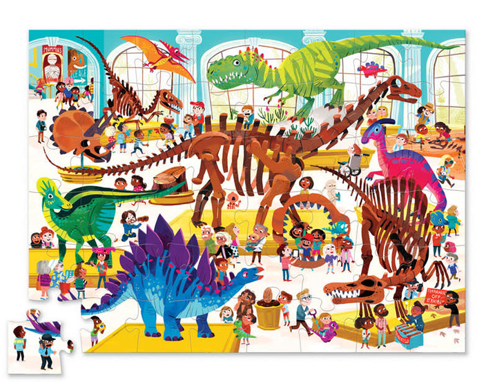 Puzzle Día en el Museo de los Dinosaurios - 48 piezas