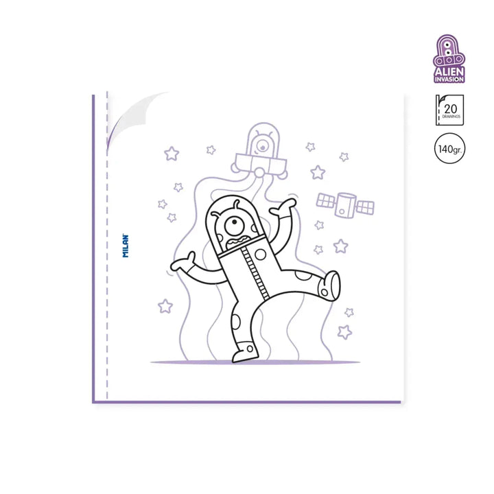 Cuaderno para colorear 'Alien Invasion'